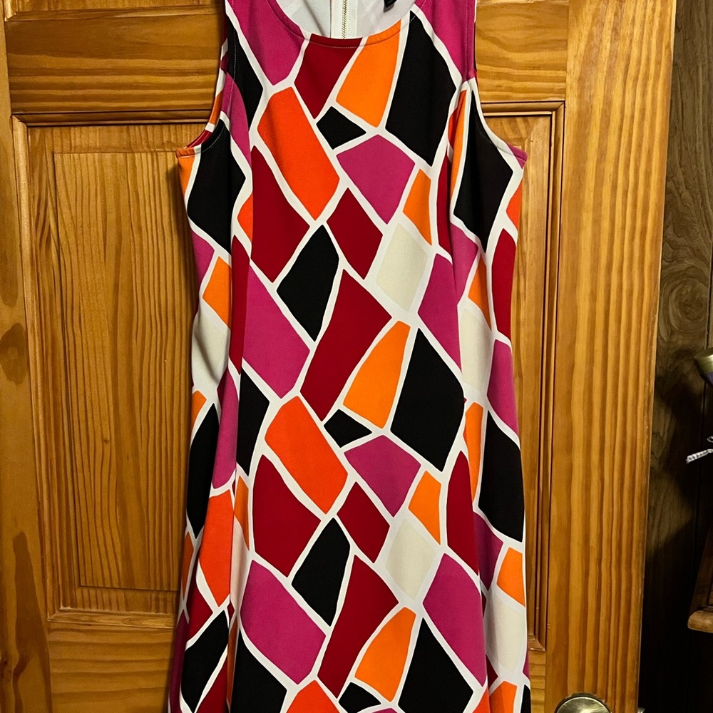 Worthington Vibrant Mosaic Mini Dress